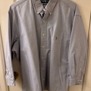 Ralph Lauren Men's Light Blue Gingham Shirt